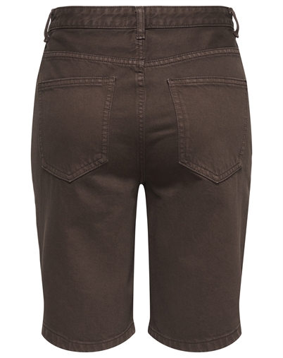 Only - Sonny Wide Shorts - Dark Brown Denim